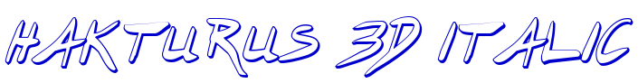 Hakturus 3D Italic 字体